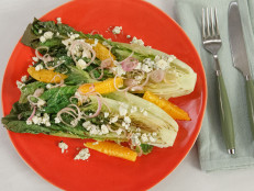 Grilled Romaine With Blue Cheese Bacon Vinaigrette Recipe Guy