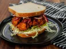 Nashville Style Hot Chicken Sandwich Recipe Jeff Mauro Food Network