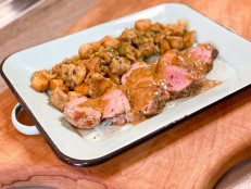 Pork Tenderloin with Dressing and Pan Gravy 
