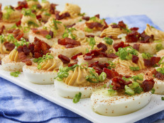 Deviled Eggs with Bacon and Hot Sauce
