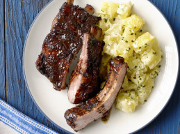 Sweet-Tea Ribs with Lemony Potato Salad