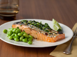 Honey Soy Grilled Salmon with Edamame