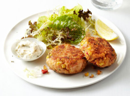 Salmon Cakes with Salad