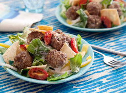 Greek Meatball Salad 