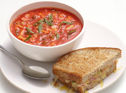 Fresh Tomato Soup with Grilled Cheese
