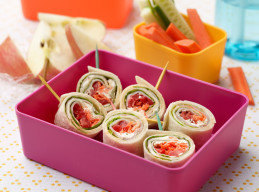 Ham and Scallion Cream Cheese Pinwheel Sandwiches 