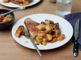 Pork Chops with Pear Chutney 