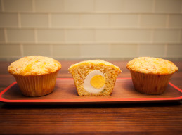 Put-an-Egg-In-It Ham and Cheese Corn Muffins