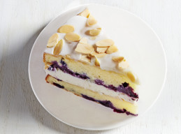 Blueberry-Almond Cake with Lemon Curd