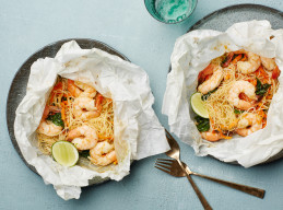 Lemongrass Coconut Shrimp and Noodles Parchment Packs