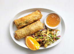 Chicken Egg Rolls with Broccoli Slaw