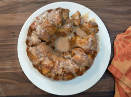 Pumpkin Monkey Bread with Orange Pumpkin Glaze