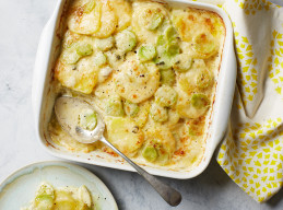 Creamy Broccoli Stem Gratin