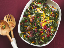 Kale and Butternut Squash Salad with Warm Bacon Vinaigrette