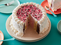 Sugar Wafer Neapolitan Ice Cream Cake