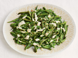 Blistered Green Beans with Tahini