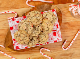 Dark Chocolate Chunk and Candy Cane Cookies