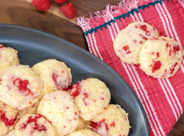 Coconut and Raspberry Swirl Cookies