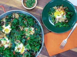 Mushroom and Kale Paella