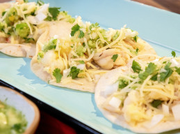 Lobster Tacos with Tomatillo Salsa