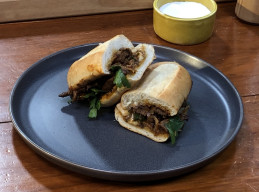 Bloody Mary Steak Hoagies