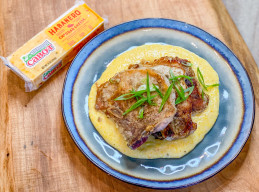 Sage Pork Chops with Cheddar Cheese Grits (Sponsored)