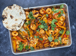 Sheet Pan Shrimp Fajitas (Sponsored)