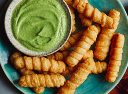 Tequeños with Guasacaca (Venezuelan Fried Cheese Sticks with Avocado Sauce)