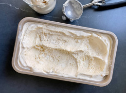 No-Churn Peach Ice Cream