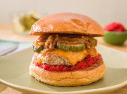 Turkey Burgers with Cranberry Relish