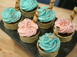 Devil's Food Cupcake Cones