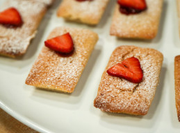 Peanut Butter & Jelly Financiers Cakes  