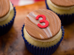 Woodgrain Cupcake Toppers