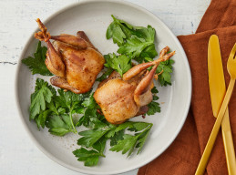 Stuffed Roast Quail with Mushrooms