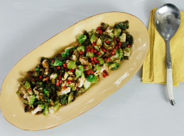 Frizzled Brussels Sprouts with Roasted Romanesco