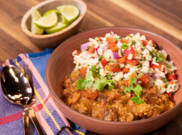Chipotle and Pale Ale Chili with Mexican Brown Rice Tabbouleh