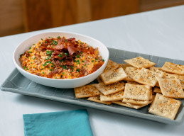 Millionaire Pimento Cheese with Seeded Saltines 