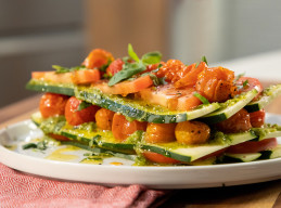 Fresh Zucchini “Lasagna” with Walnut Pesto 