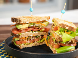 Tempeh, Lettuce and Tomato (TLT) Sandwich