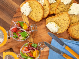 Smoked Salmon Rillettes with Rye Toasts 