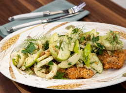 Crispy, Breaded Chicken with Fennel Salad