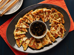 Scallion Pancakes with Dim Sum Dipper