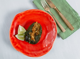 White Bean-Stuffed Poblanos