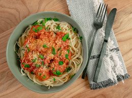 Spaghetti and Turkey Meatballs 