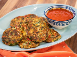 Spinach and Roasted Red Pepper Tofu Croquettes 