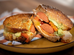 Chicago-Style Hot Dog Grilled Cheese 