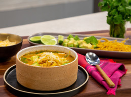 Cheesy Chicken Tortilla Soup  