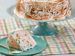 Rainbow Confetti Angel Food Cake 