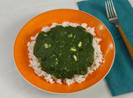 Spinach and Feta Cooked Like Saag Paneer 
