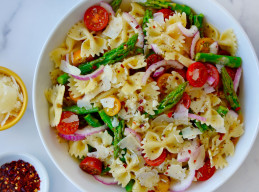 Asparagus Pasta Salad with Italian Dressing